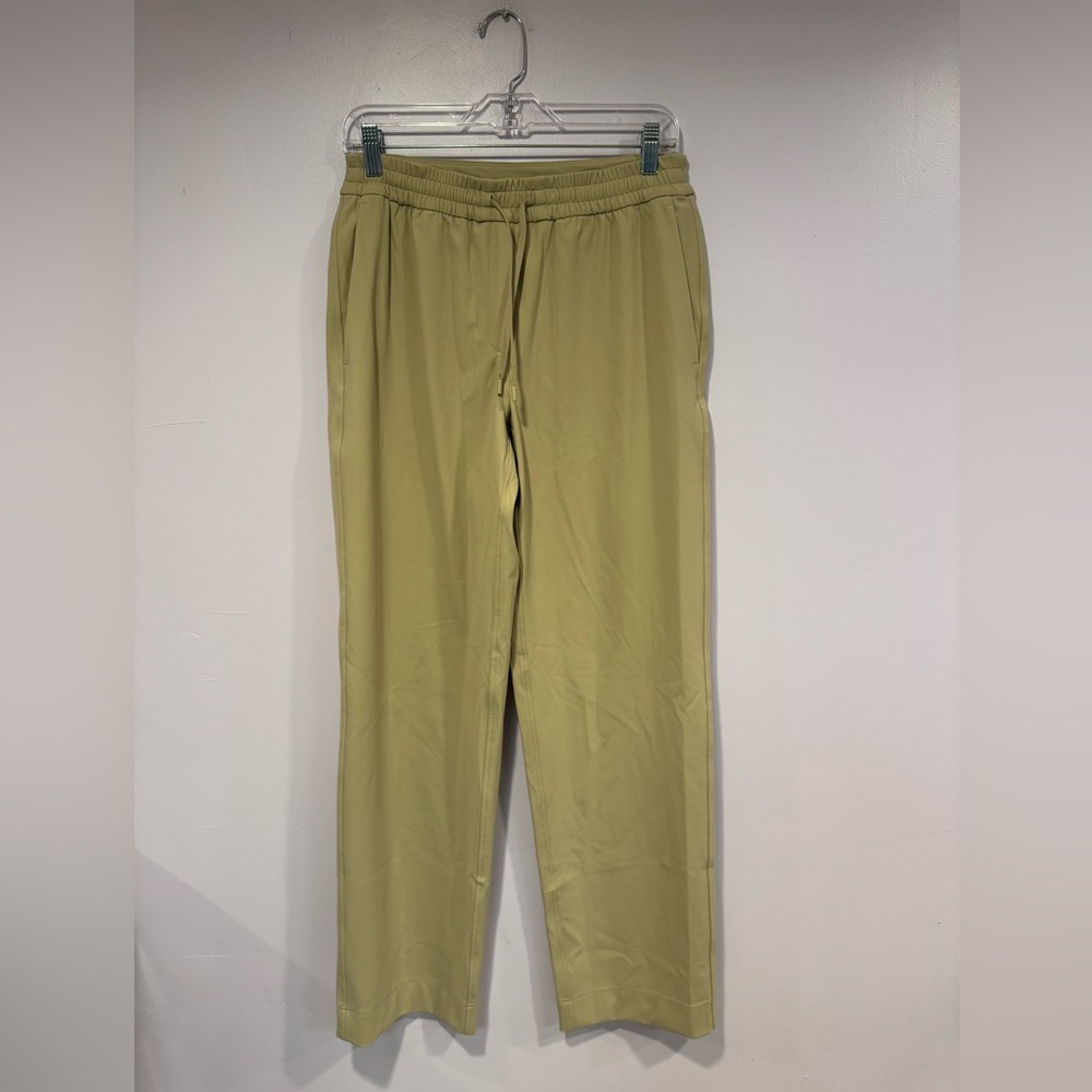 Tan lululemon wide leg pull on dress pants